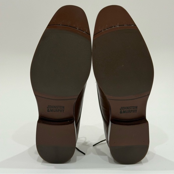 Johnston Murphy Men's 8.5M Mcclain Cap Toe Tan Full Grain Leather Shoes New $160 - Picture 12 of 15